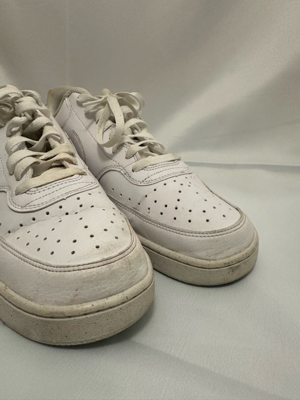 Nike Court Vision Low “Triple White” Sneakers Mens Size 12 - Picture 4 of 8